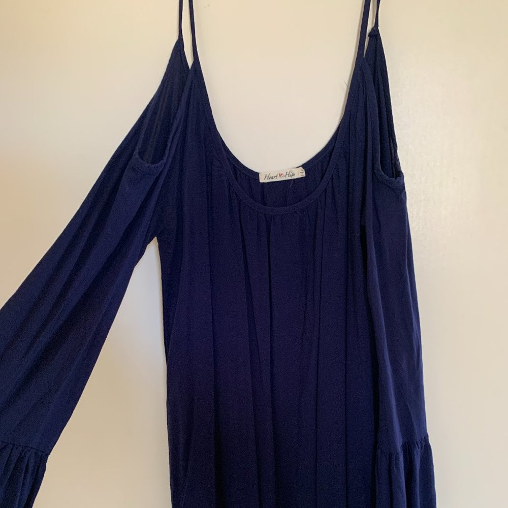 Blue long sleeve dress